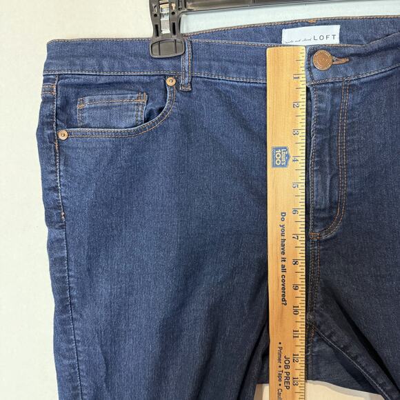 Made And Loved Loft Jeans Womens 18/34 Blue Denim Stretch High-Rise Skinny Leg - Picture 13 of 15